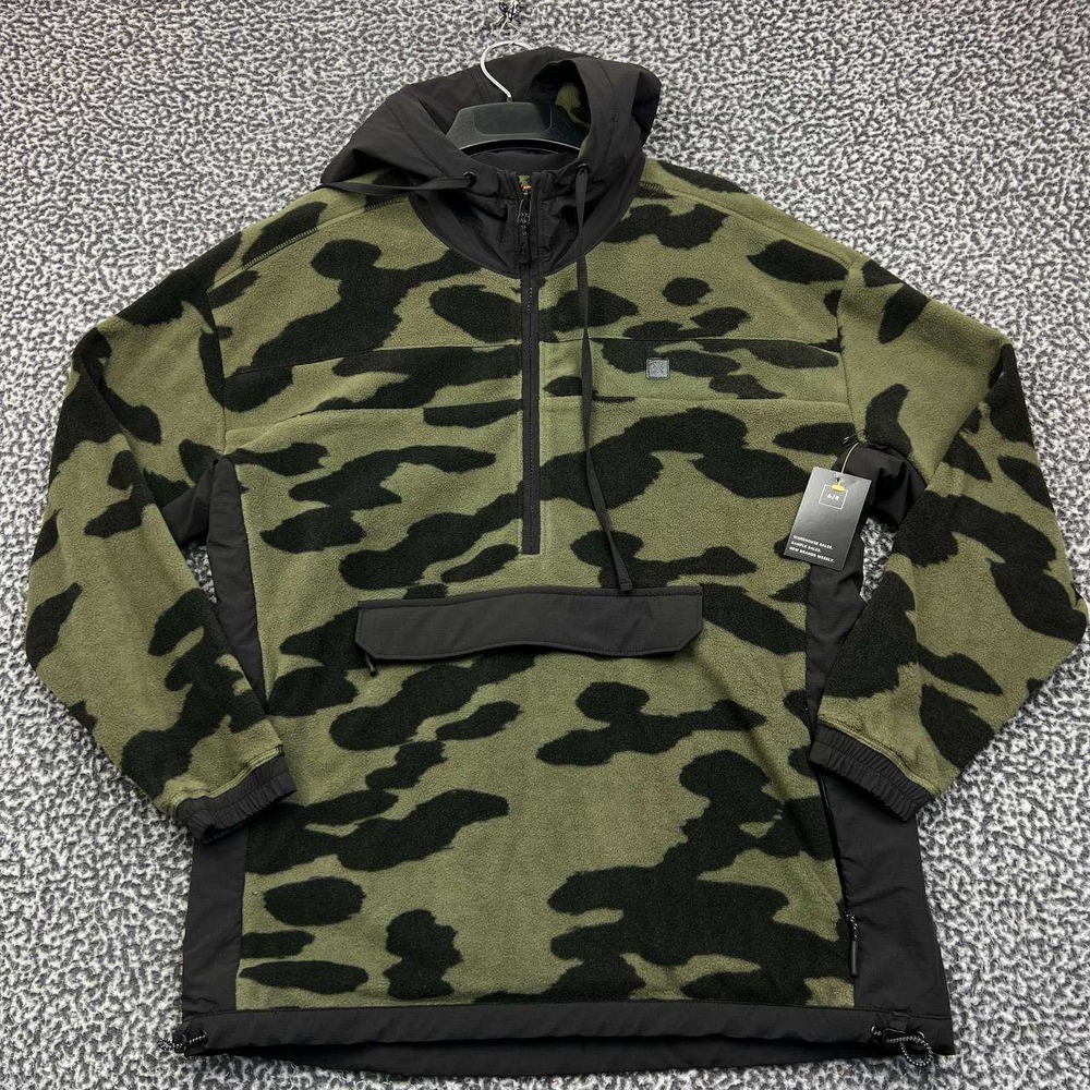 Roark Overland Anorak Hoodie Men Medium Camouflage Half‎ Zip Long Sleeve New M